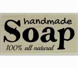 100% All Natural Handmade Soap Stamp - 3" X 1.5" - Stamptopia