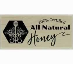 100% Certified All Natural Honey Stamp - 2" X 1" - Stamptopia