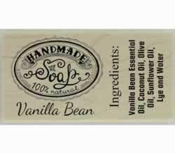 100% Natural Handmade Soap Personalized Stamp - 3" X 1.5" - Stamptopia