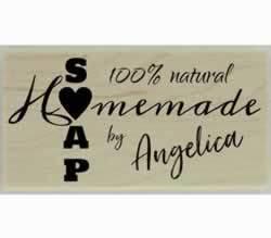 100% Natural Handmade Soap Stamp - 3" X 1.5" - Stamptopia