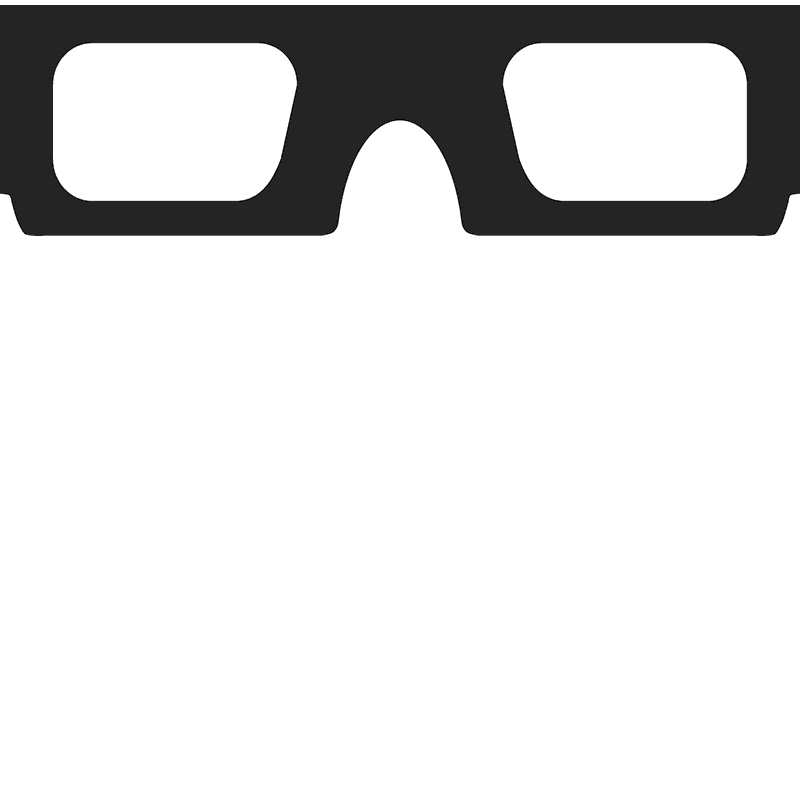 3D Glasses Rubber Stamp - Stamptopia