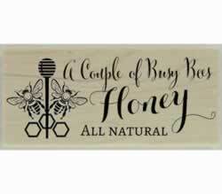 A Couple Of Busy Bees Honey Stamp - 2" X 1" - Stamptopia