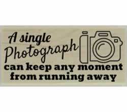 A Single Photograph Rubber Stamp - 2.5" X 1" - Stamptopia