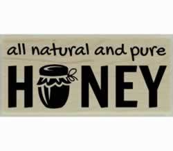 All Natural And Pure Honey Stamp - 2" X 1" - Stamptopia