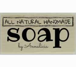 All Natural Handmade Soap Stamp - 3" X 1.5" - Stamptopia