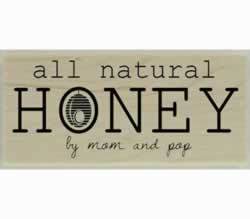 All Natural Honey Rubber Stamp - 2" X 1" - Stamptopia