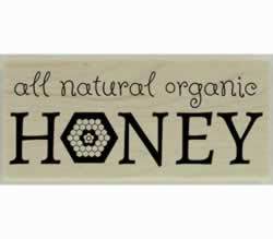 All Natural Organic Honey Stamp - 2" X 1" - Stamptopia