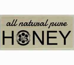 All Natural Pure Honey Rubber Stamp - 2" X 1" - Stamptopia