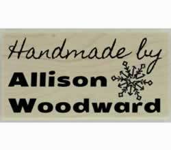 Allison Handmade By Custom Stamp - 1.5" X 0.75" - Stamptopia