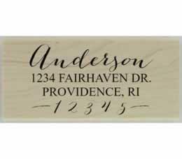 Anderson Calligraphy Return Address Stamp - 2.5" X 1.25" - Stamptopia