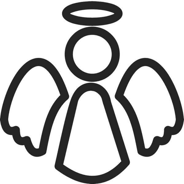 Angel Outline Rubber Stamp - Stamptopia