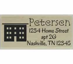 Apartment Return Address Stamp - 2.5" X 1" - Stamptopia