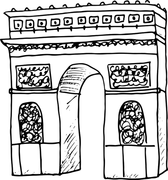 Arc De Triomphe Rubber Stamp - Stamptopia