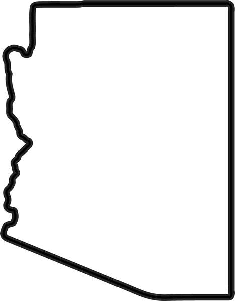 Arizona Outline Rubber Stamp - Stamptopia