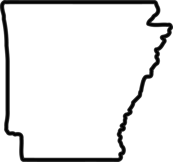 Arkansas Outline Rubber Stamp - Stamptopia