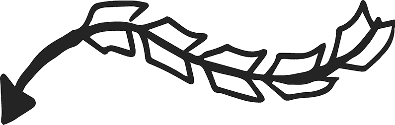 Arrow Pointing And Wavy Rubber Stamp - Stamptopia