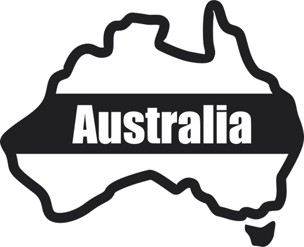 Australia Outline Rubber Stamp - Stamptopia