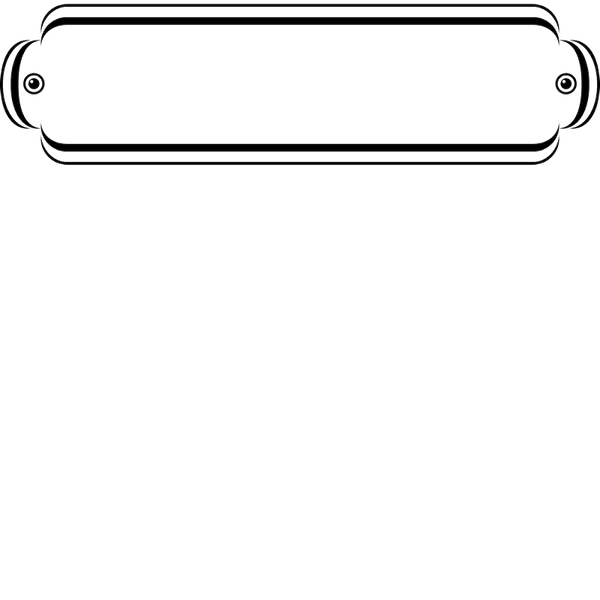 Badge Rectangle Rubber Stamp - Stamptopia