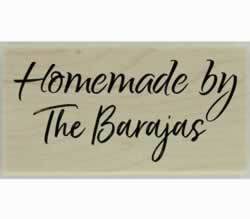 Barajas Homemade By Custom Stamp - 1.5" X 0.75" - Stamptopia
