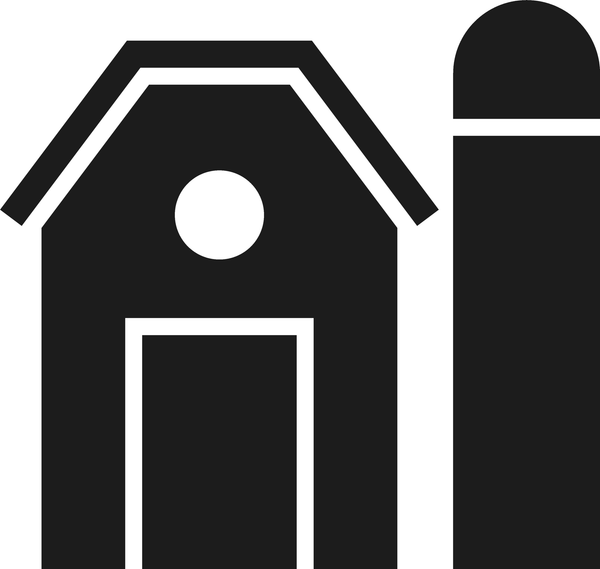 Barn And Silo Rubber Stamp - Stamptopia