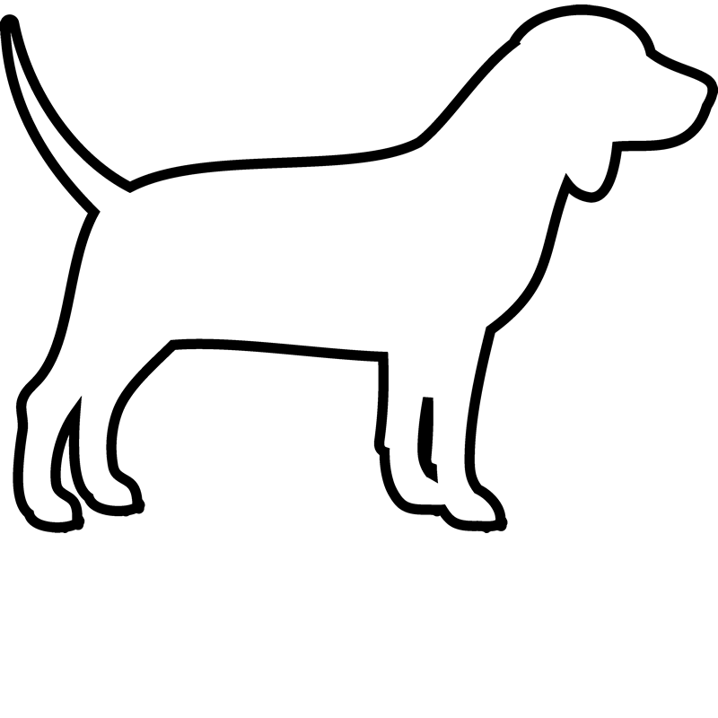 Beagle Rubber Stamp (Outline) - Stamptopia