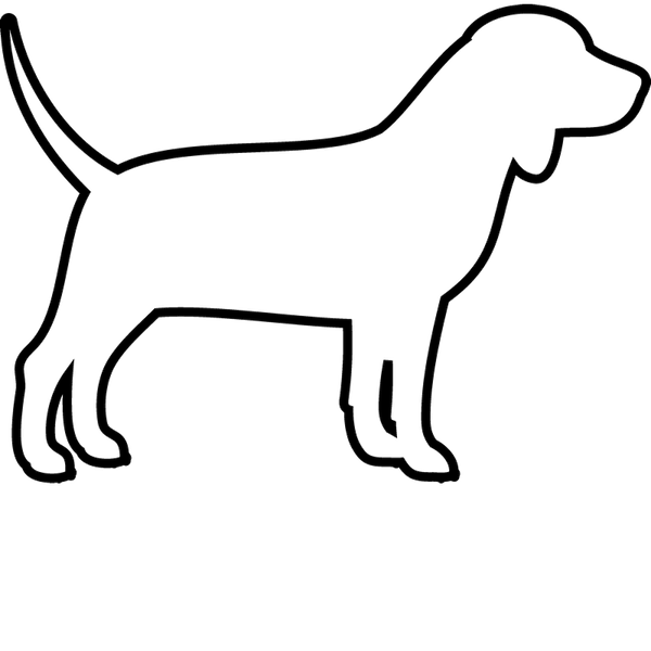 Beagle Rubber Stamp (Outline) - Stamptopia