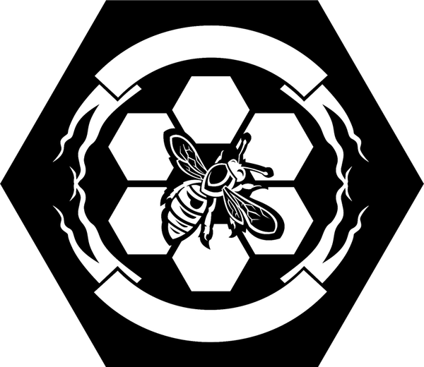 Bee Design Hexagon Rubber Stamp - Stamptopia