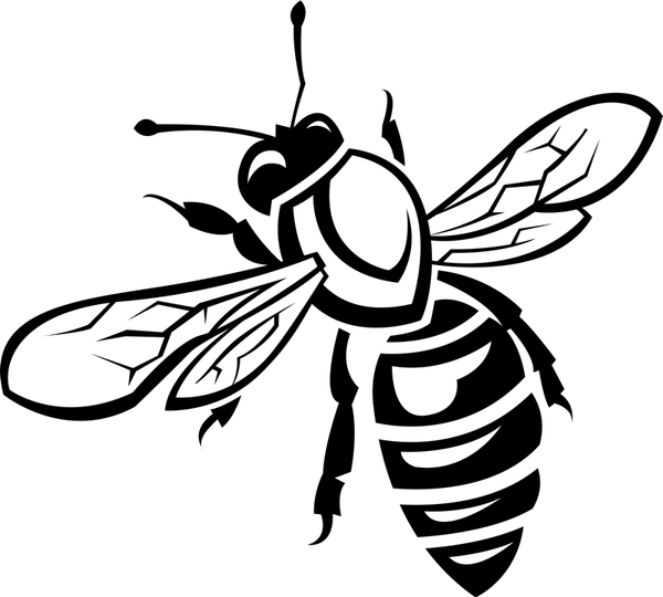 Bee Facing Left Rubber Stamp - Stamptopia