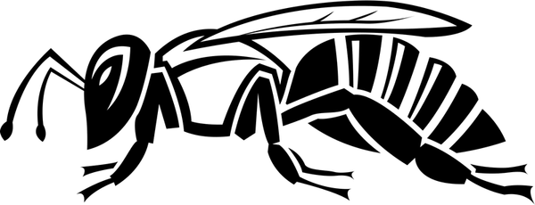 Bee Side View Rubber Stamp - Stamptopia