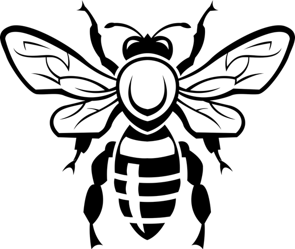 Bee With Wings Open Rubber Stamp - Stamptopia