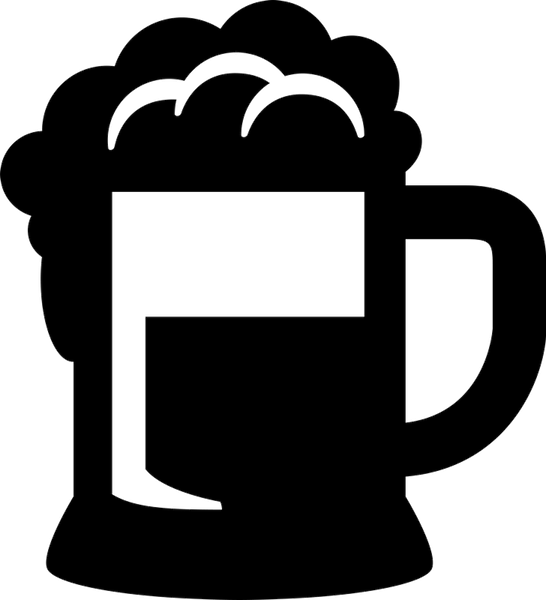 Beer Mug With Froth Rubber Stamp - Stamptopia