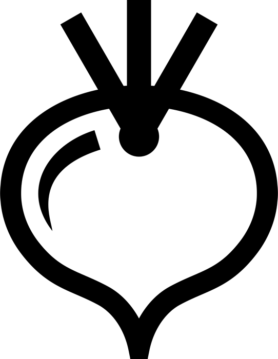 Beet Outline Rubber Stamp - Stamptopia