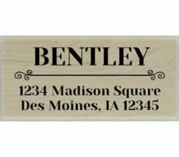 Bentley Flourish Line Address Stamp - 2.5" X 1.25" - Stamptopia