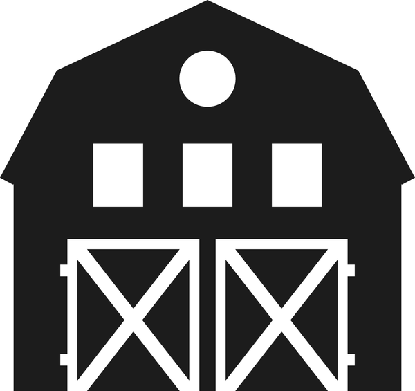 Big Ol' Barn Rubber Stamp - Stamptopia