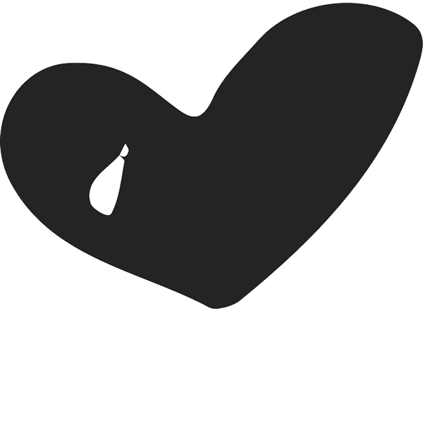 Bold Asymmetrical Heart Stamp - Stamptopia