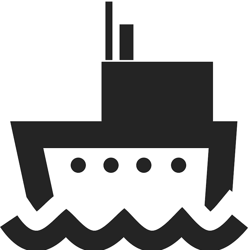 Bold Boat Silhouette Stamp - Stamptopia