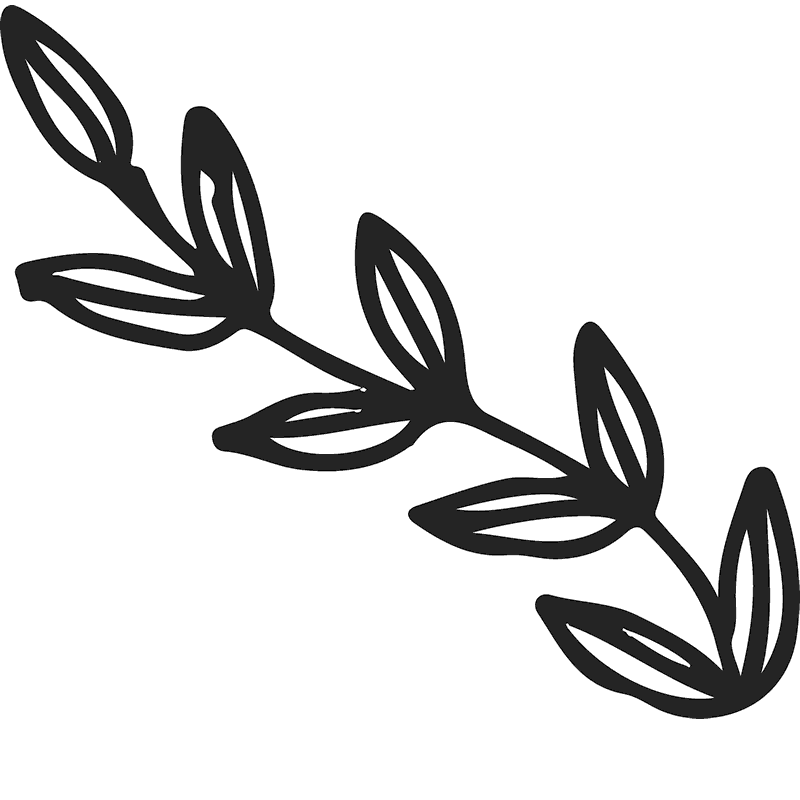 Bold Leaves On Branch Rubber Stamp - Stamptopia