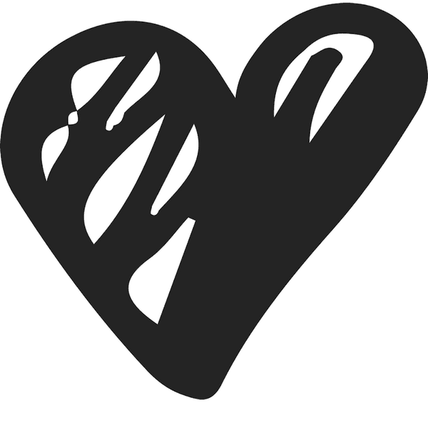 Bold Scribble Heart Rubber Stamp - Stamptopia