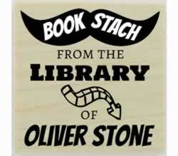 Book Stach Personal Library Stamp - 1.5" X 1.5" - Stamptopia