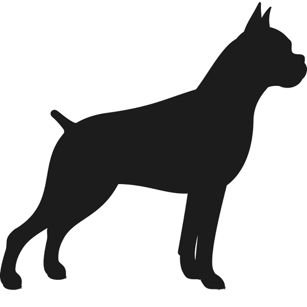 Boxer Rubber Stamp (Silhouette) - Stamptopia