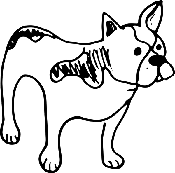 Boxer Rubber Stamp (Sketch) - Stamptopia