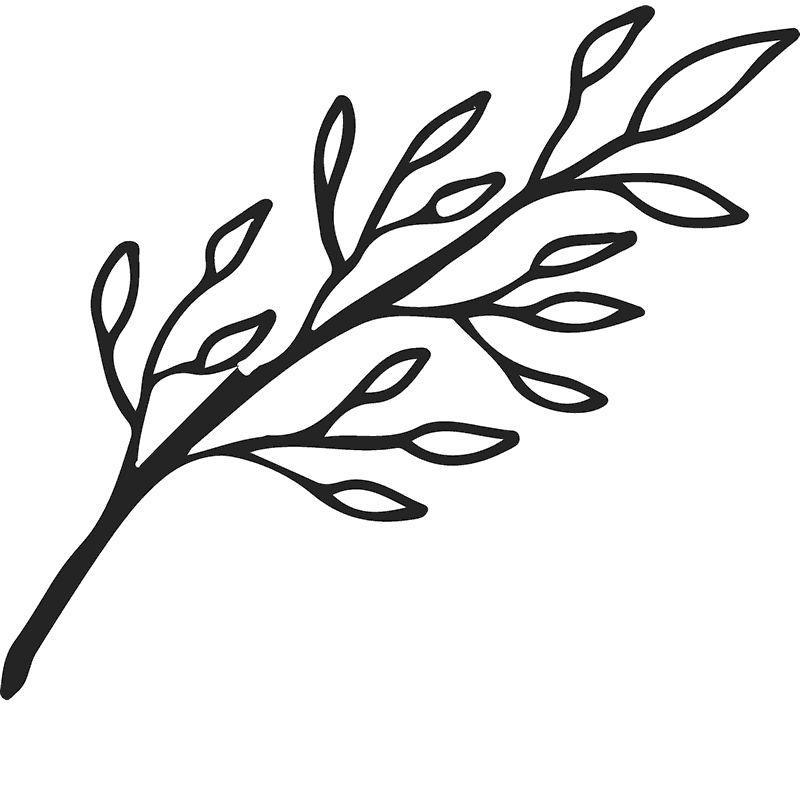 Branch Outline Rubber Stamp - Stamptopia