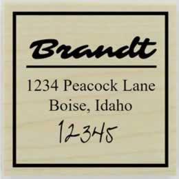 Brandt Custom Square Border Address Stamp - 2" X 2" - Stamptopia
