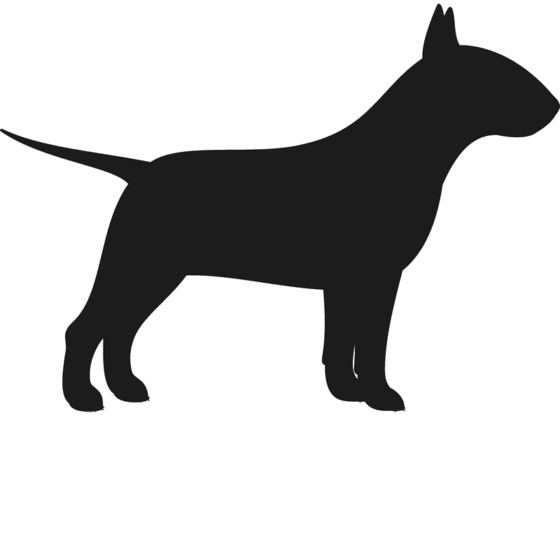 Bull Terrier Rubber Stamp (Silhouette) - Stamptopia