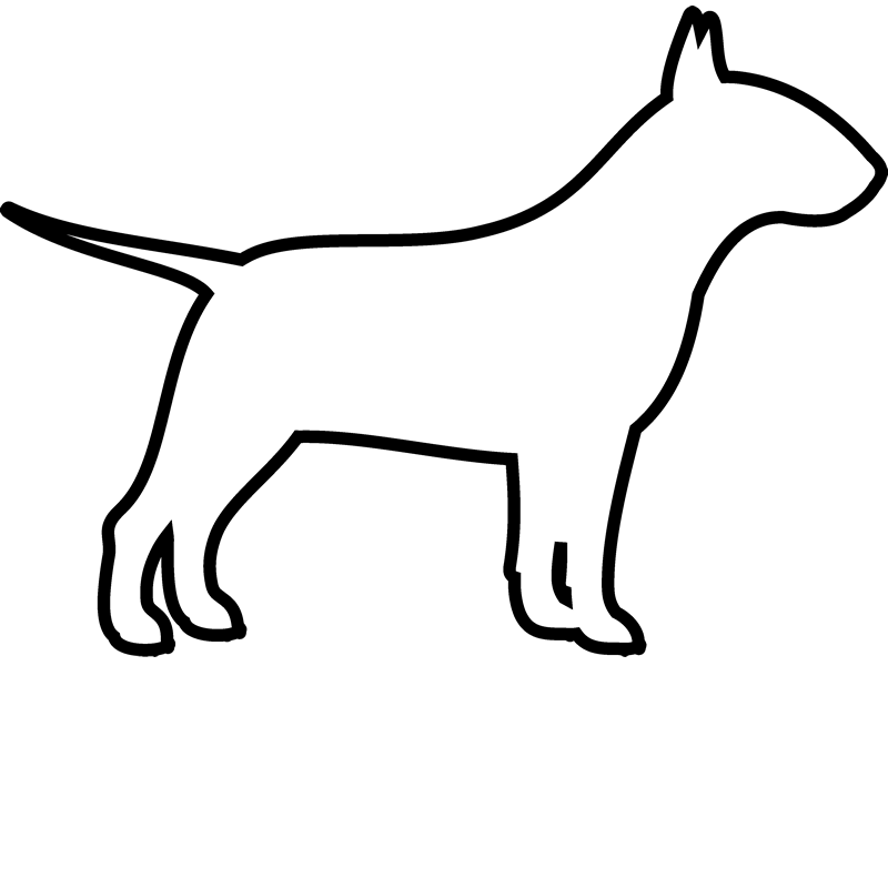 Bull Terrier Stamp (Outline) - Stamptopia