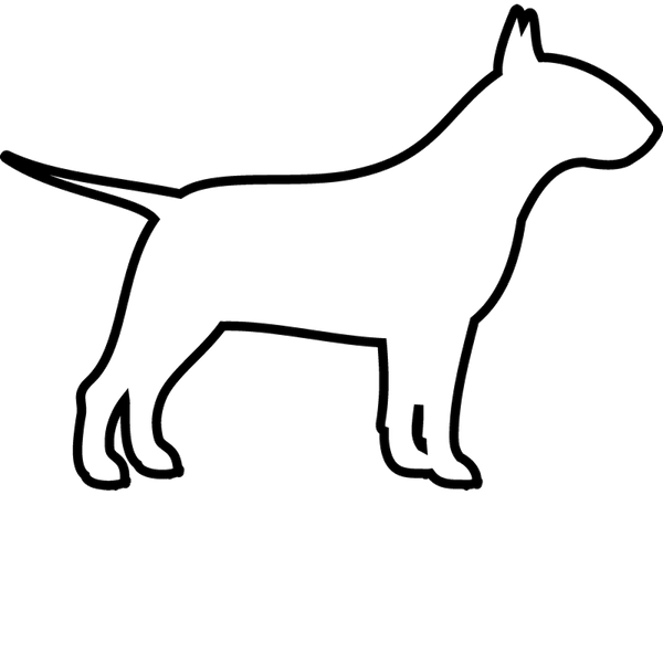Bull Terrier Stamp (Outline) - Stamptopia