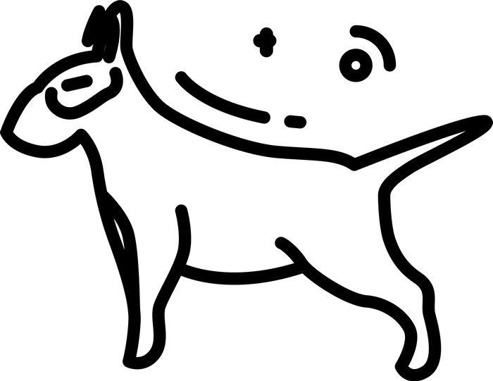 Bull Terrier Stamp (Sketch) - Stamptopia