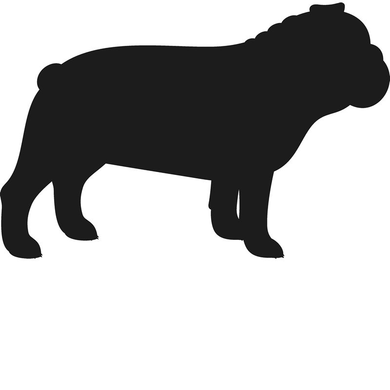 Bulldog Stamp (Silhouette) - Stamptopia