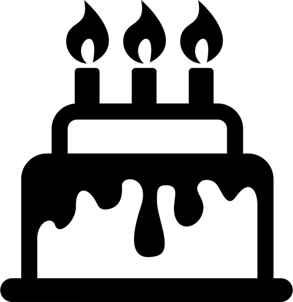 Cake With Candles Rubber Stamp - Stamptopia