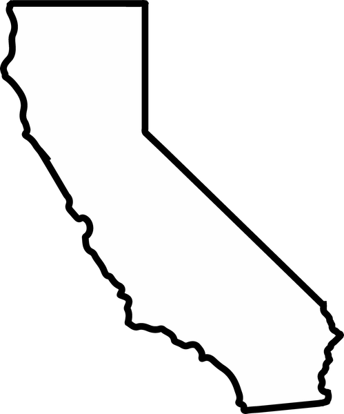 California Outline Rubber Stamp - Stamptopia